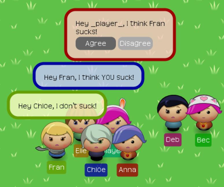 Asking player about another character