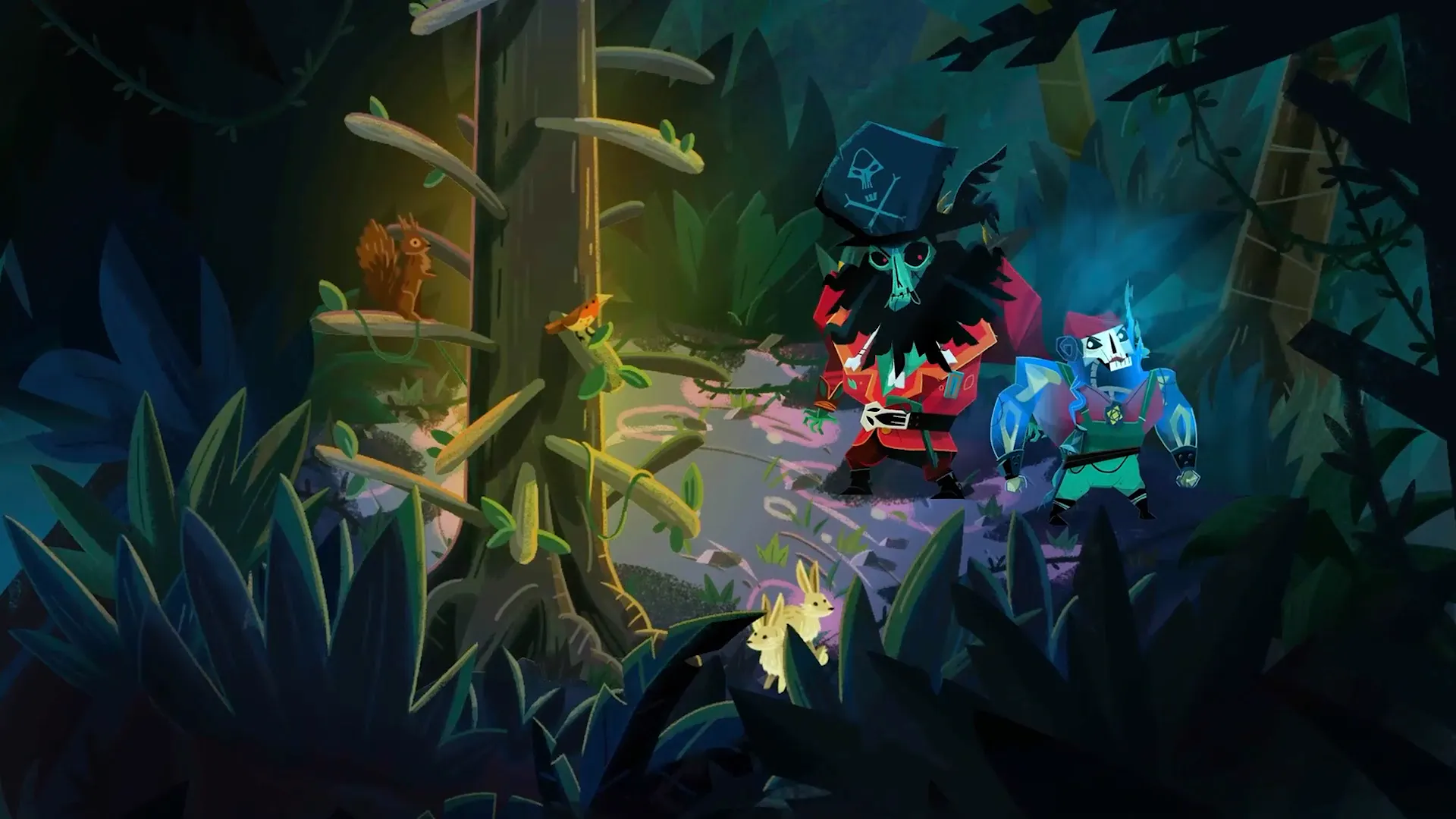 LeChuck and Iron Rose on Monkey Island