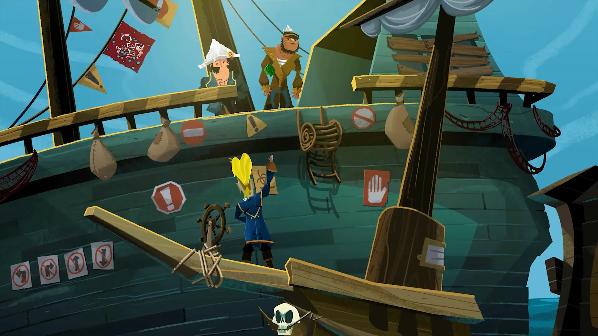 Guybrush helps cure scurvy with limes