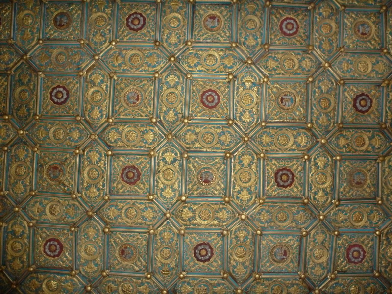 A ceiling at Hampton Court Palace, UK
