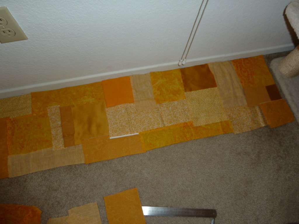 Line up yellow fabric
