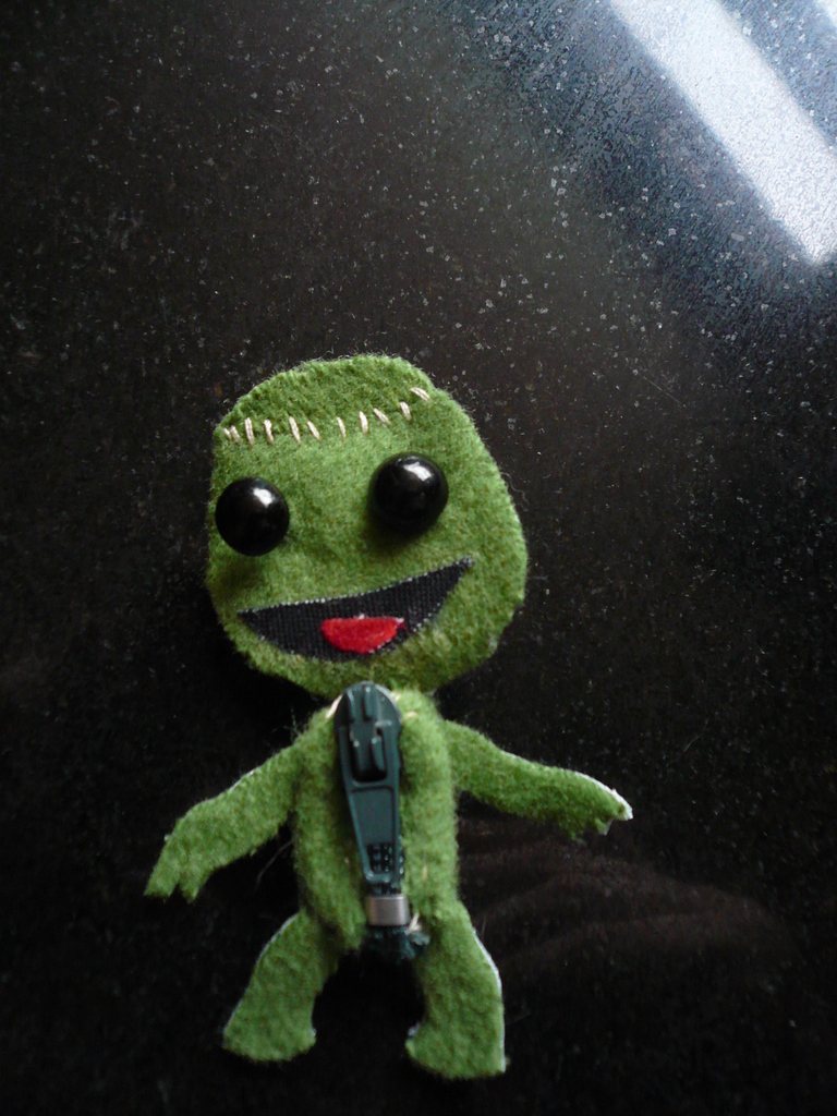 Sackboy from Little Big Planet as a brooch