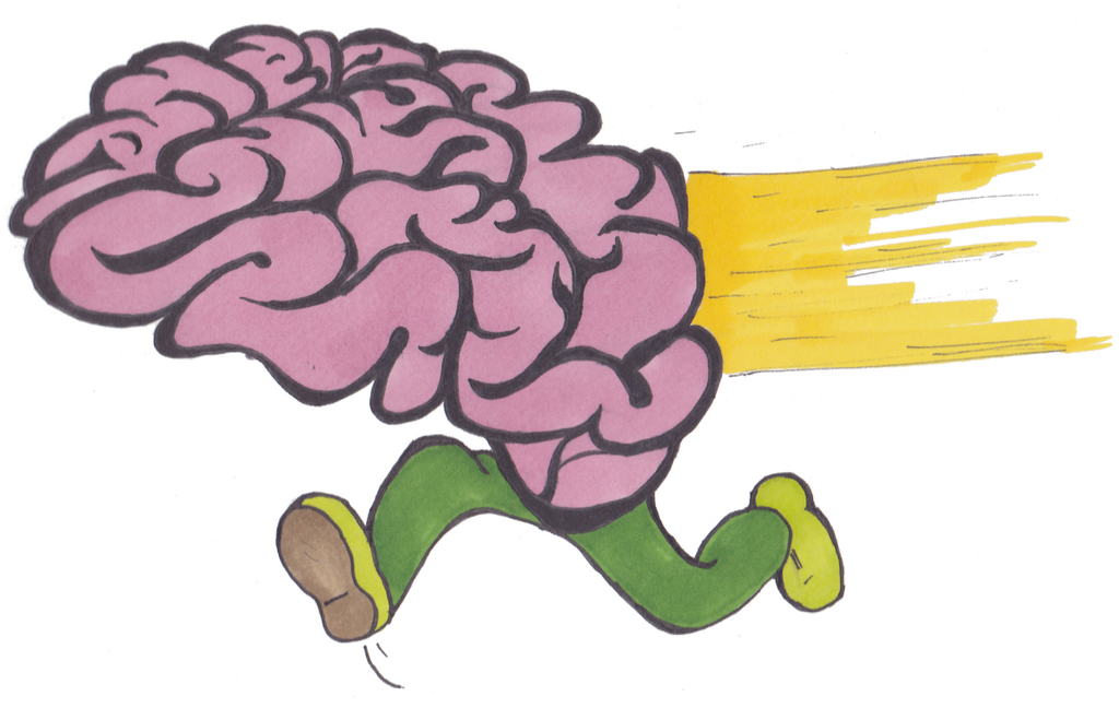 Brain running quickly
