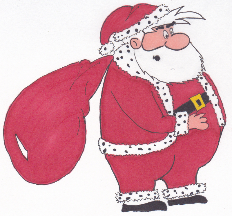 Santa with a sack of presents