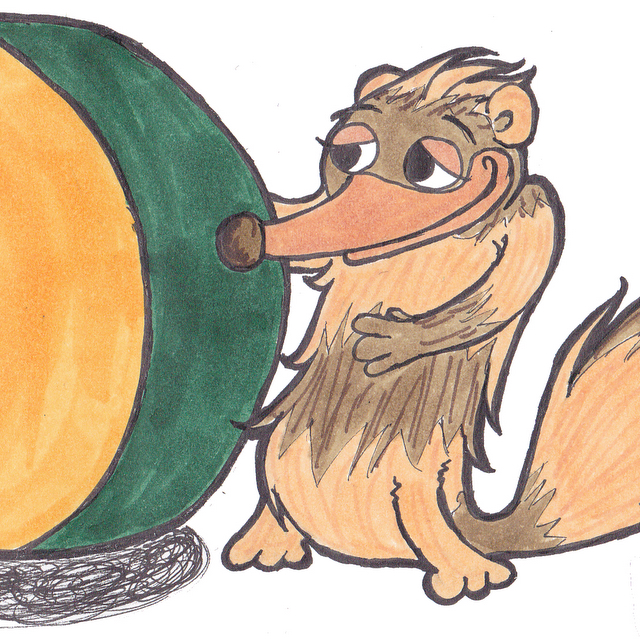 A Weazel with his ball
